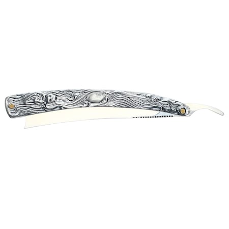 Union Razors Decorative Silver Straight Razor DR1